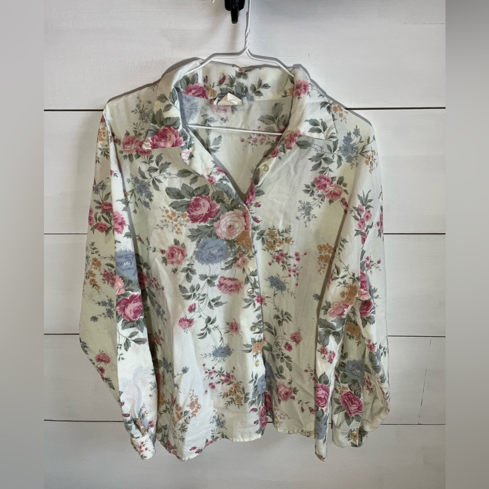 Vintage Jessica Floral Print Women's Top